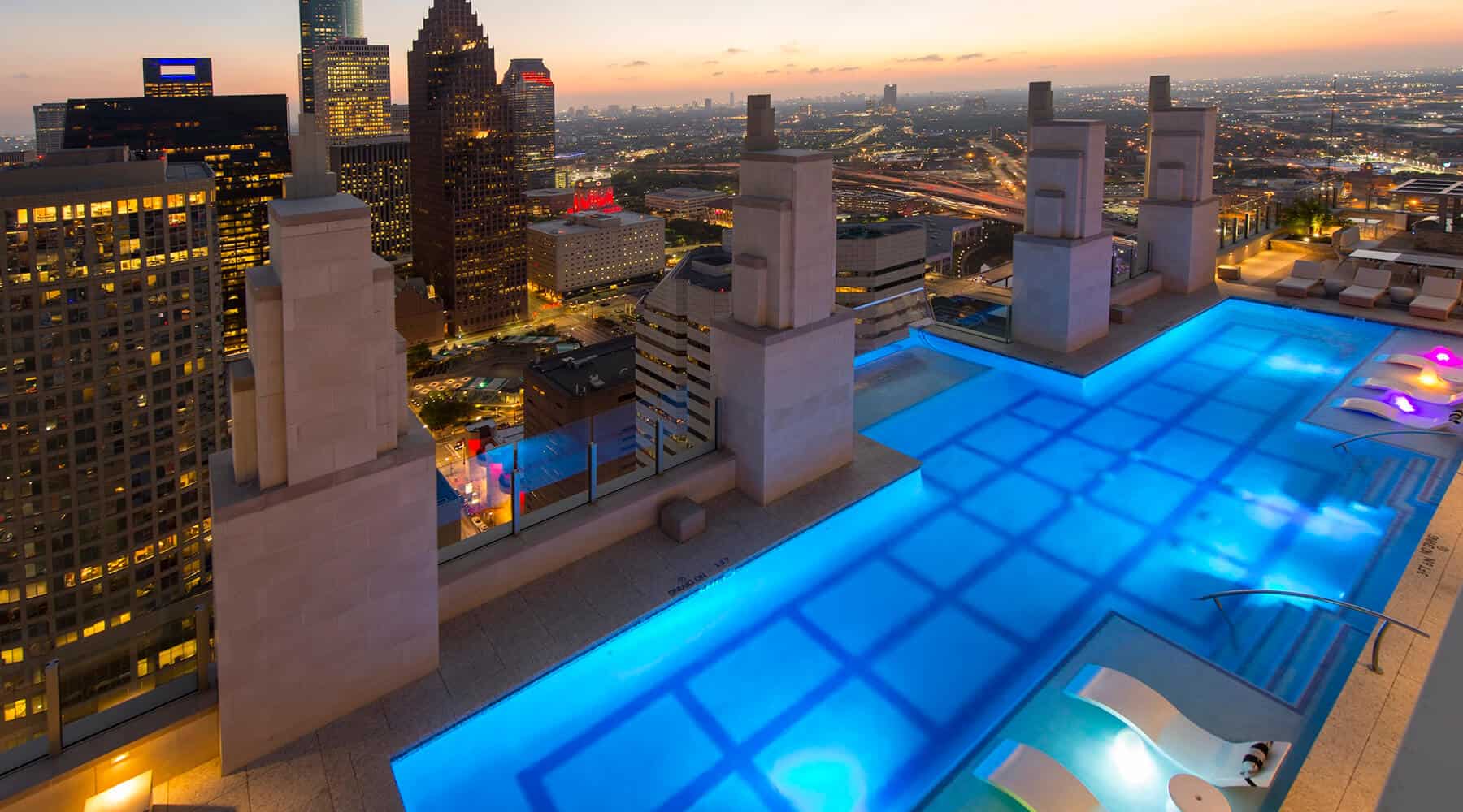 Market Square Tower Sky Pool At Dusk